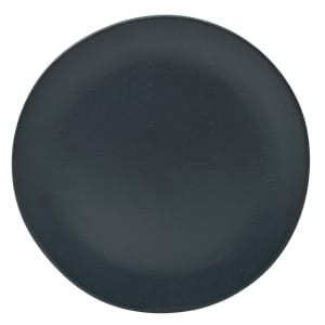 861-RPPLEBLKSLD 8" Round Matte Wave Salad/Dessert Plate - Ceramic, Black