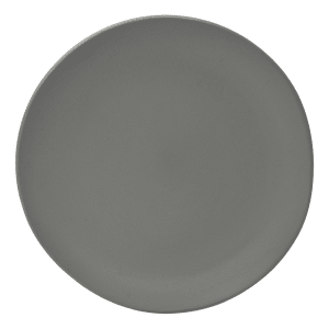 861-RPPLEGREYDIN 10 3/4" Round Matte Wave Dinner Plate - Ceramic, Gray