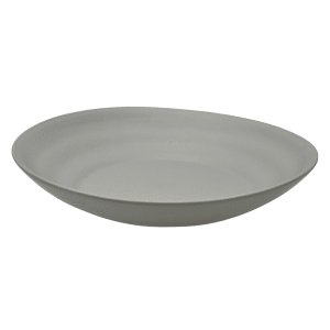 861-RPPLEGREYPSTA 9 3/4" Round Matte Wave Pasta Plate - Ceramic, Gray