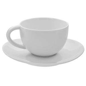 Espresso Porcelain Set, Off-White, 1 Dozen Cups, 1 Dozen Saucers 