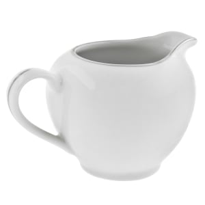 861-SL0016 8 oz Silver Line Creamer - Porcelain, White/Silver