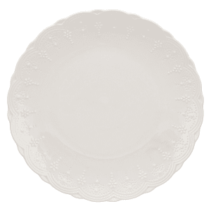 861-VTNA0001 11" Round Valentina Dinner Plate - Bone China, White