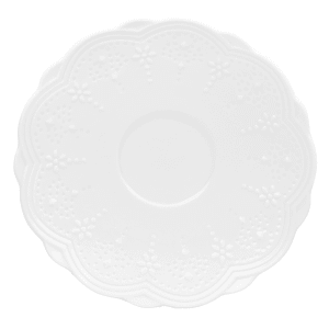 861-VTNA0009S 6 1/16" Round Valentina Saucer - Bone China, White