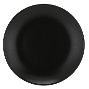 861-WM4BLK 7 3/4" Round Wazee Matte Salad Plate - Stoneware, Black