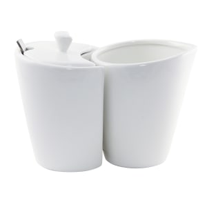 861-WTR3SUGRBWL 8 oz Whittier Sugar Bowl w/ Lid - Porcelain, White