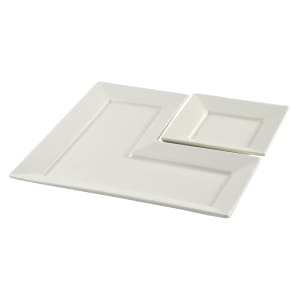 861-WTR5FTDSQ 5 1/4" Square Plate - Porcelain, White