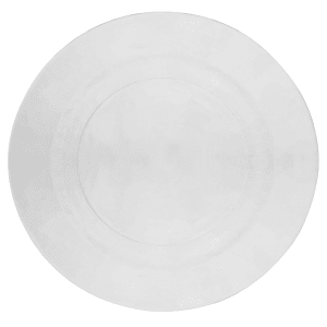 861-HAG1 10 7/10" Round Hammered Glass Dinner Plate - Glass, Clear