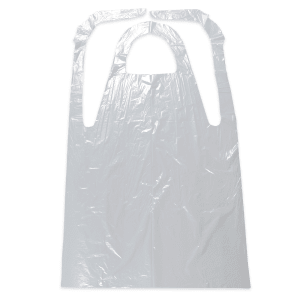 909-AP10F2846 Disposable Embossed Poly Apron - 28" x 46", White