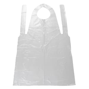 909-AP12F2846 Disposable Embossed Poly Apron - 28" x 46", Clear