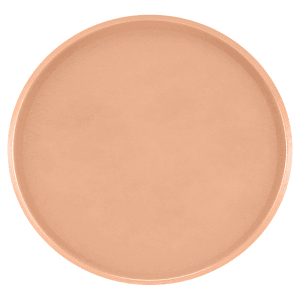144-1550117 16" Round Serving Camtray - Low-Profile, Fiberglass, Dark Peach