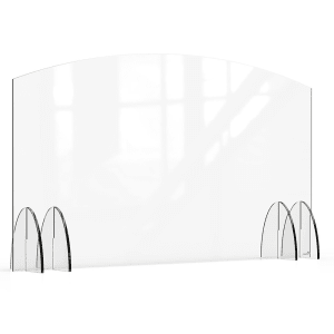 209-AG011 Freestanding Safety Shield - 48"L x 28"H, Acrylic, Clear