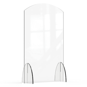 209-AG014 Freestanding Safety Shield - 24"L x 40"H, Acrylic, Clear