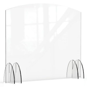 209-AG018 Freestanding Safety Shield - 48"L x 40"H, Acrylic, Clear