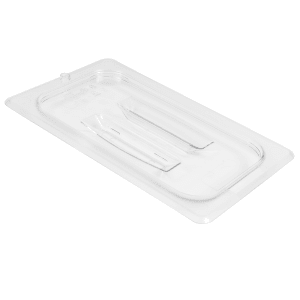 144-40CWCH135 Camwear Food Pan Cover - 1/4 Size, Flat with Handle, Clear