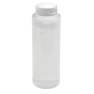 229-2108C1 8 oz Squeeze Dispenser, Soft Polyethylene, Natural, White