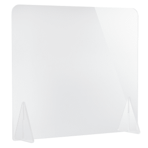 229-CWACR36 Countertop Freestanding Safety Shield - 36" x 32", Acrylic, Clear
