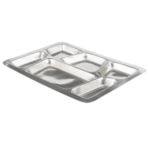 080-SMT2 Stainless Rectangular Tray w/ (6) Compartments, 15 1/2" x 11 1/2"