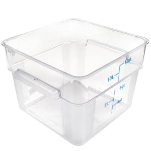 080-PCSC12C 12 qt Square Food Storage Container, Polycarbonate, Clear