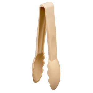 144-6TGS133 6"L Plastic Utility Tongs, Beige