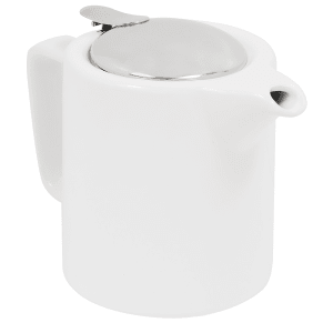 482-TPCW16WH 16 oz Washington-Style Teapot w/ Lid & Infuser Basket, White