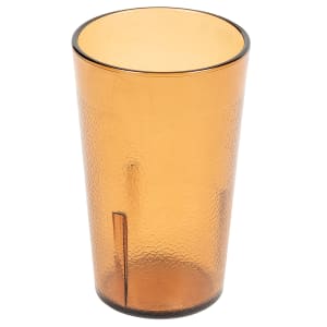 144-500P2153 5 1/5 oz Amber Textured Plastic Tumbler