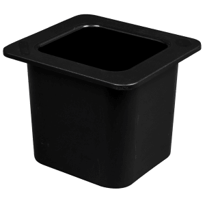 144-66CF110 ColdFest Food Pan - 1/6 Size, 6"D, Black