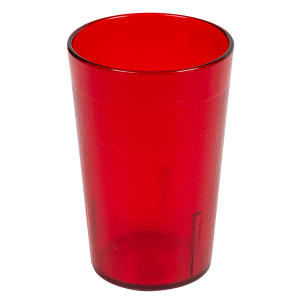 144-800P2156 7 4/5 oz Ruby Red Textured Plastic Tumbler