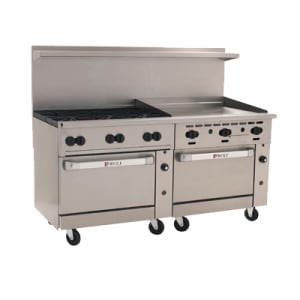290-C72SS6B36GNG 72" 6 Burner Gas Range w/ Griddle & (2) Standard Ovens, Natural Gas