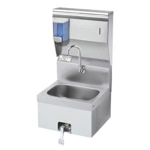 381-HS16 Wall Mount Commercial Touchless Hand Sink w/ 14"L x 10"W x 6"D Bowl, Gooseneck Faucet