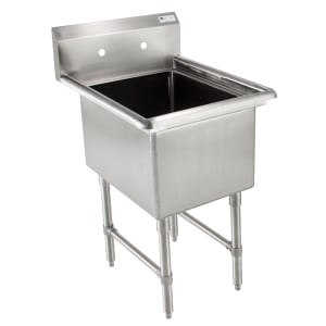 416-1B16204 21" 1 Compartment Sink w/ 16"L x 20"W Bowl, 14" Deep