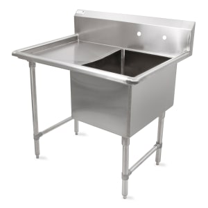 416-1B182441D24L 46" 1 Compartment Sink w/ 18"L x 24"W Bowl, 14" Deep
