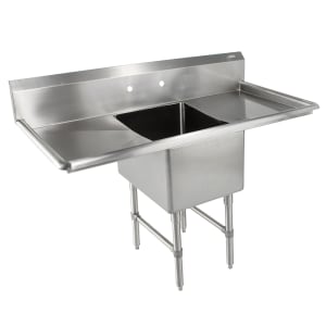 416-1B182442D24 69" 1 Compartment Sink w/ 18"L x 24"W Bowl, 14" Deep