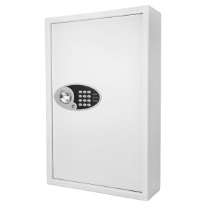 470-AX12660 144 Key Cabinet Wall Safe w/ Keypad Lock - Steel, White