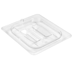 144-60CWCH135 Camwear® 1/6 Size Food Pan Cover w/ Handle, Polycarbonate, Clear