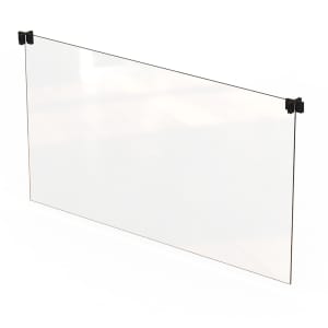 209-TD002 Freestanding Tabletop Divider w/ Cross Connectors - 24 5/6"H x 20"W, Acrylic, Clear