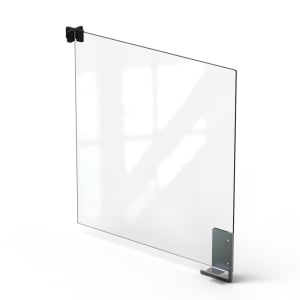 209-TD003 Freestanding Tabletop Divider w/ Cross Connectors - 18 1/3"H x 20"W, Acrylic, Clear