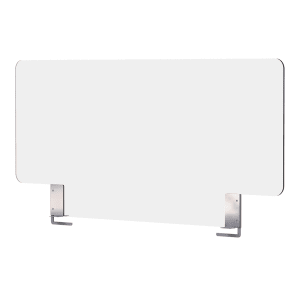 209-TD006 Freestanding Tabletop Divider w/ Stainless Brackets - 42 4/5"H x 20"W, Acrylic, Clear