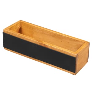 151-3058 Write On Tasting Glass Crate - 10 1/4" x 3 1/4" x 2 3/4", Wood