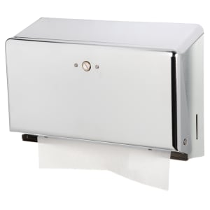 094-T1950XC Wall Mount Mini Paper Towel Dispenser for C Fold or Multifold - Steel, Matte Chrome