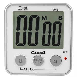094-TMDGXL Escali Digital Timer w/ Minute & Second Timing - 3 1/2" x 3 1/4", White
