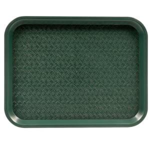 080-FFT1014G Plastic Fast Food Tray - 14"L x 10"W, Green