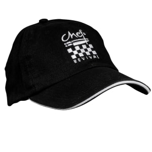 094-H064BK Chef Cotton Baseball Cap, Adjustable Strap, Black
