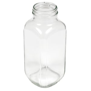 231-1104 16 oz Square Slush Flavor Glass Bottles for 1/4 oz Pumps