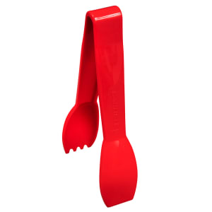 028-4606R 6"L Plastic Salad Tongs, Red