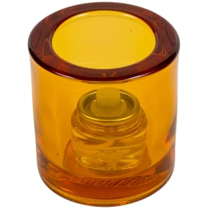 461-5140A Tealight Glass Lamp, Amber, Thick Glass, 2 7/8"H x 2 3/4"dia.