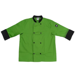 094-J134MT3X Chef's Jacket Size 3X, 3/4 Sleeve, Mint w/ Black Trim