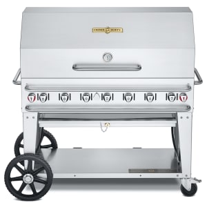 828-CVRCB48RDPSI5010 46" Mobile Gas Commercial Outdoor Grill w/ Roll Dome, Liquid Propane