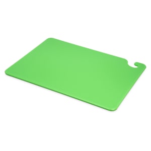 San Jamar CB121812GN Cut-N-Carry 12 x 18 Green Cutting Board