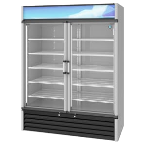 440-RM49HC 60" RM Series Two Section Glass Door Merchandiser - (2) Left/Right Hinge Doors, Silver, 115v