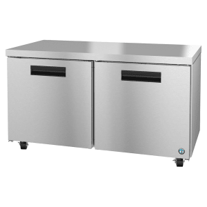 Hoshizaki UF60A Steelheart 60&quot; W Undercounter Freezer w/ (2) Sections &amp; (2) Doors, 115v